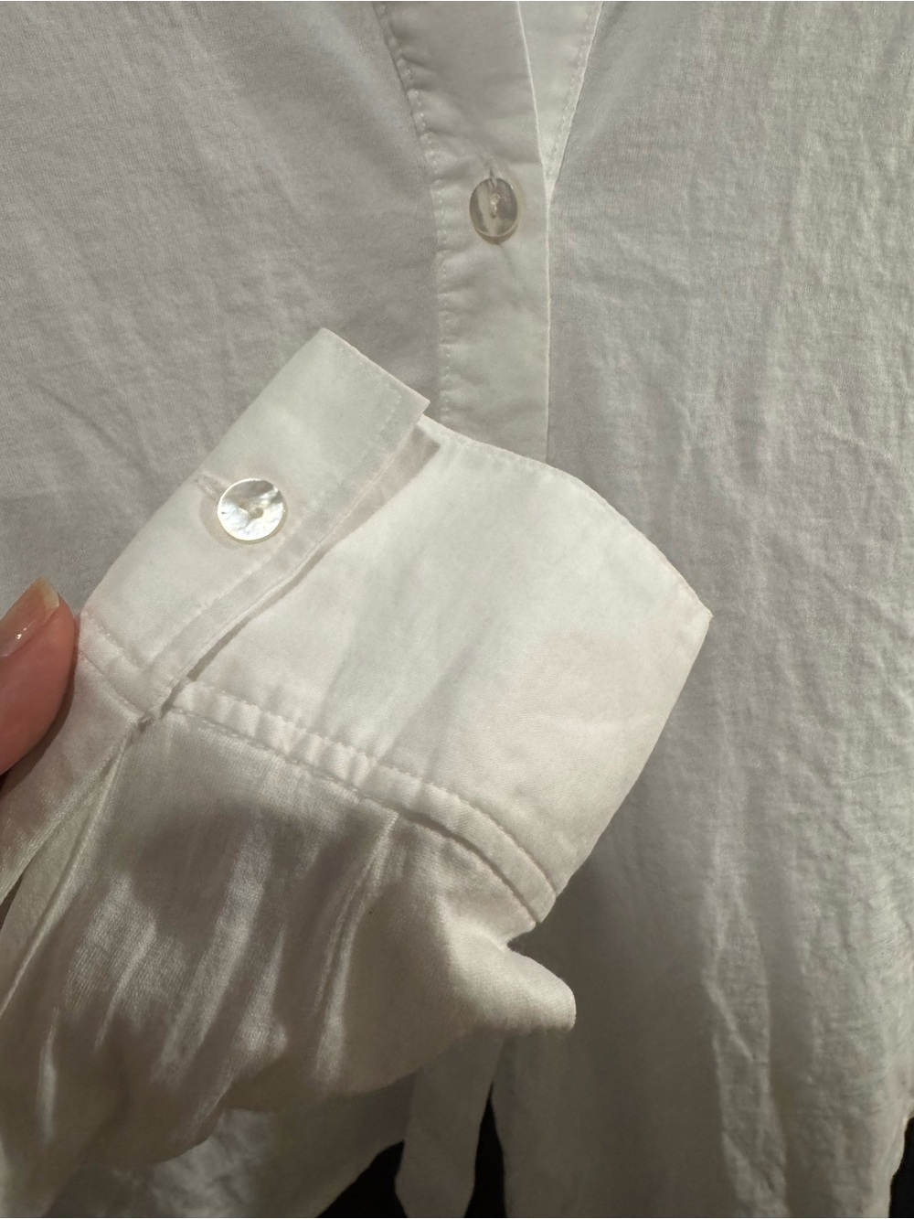 Theory White Long-Sleeve Button Shirt - Picture 3 of 6